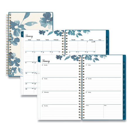 BLUE SKY Frosted Weekly/Monthly Planner, 8 x 5, Bakah Blue, 2022 137260